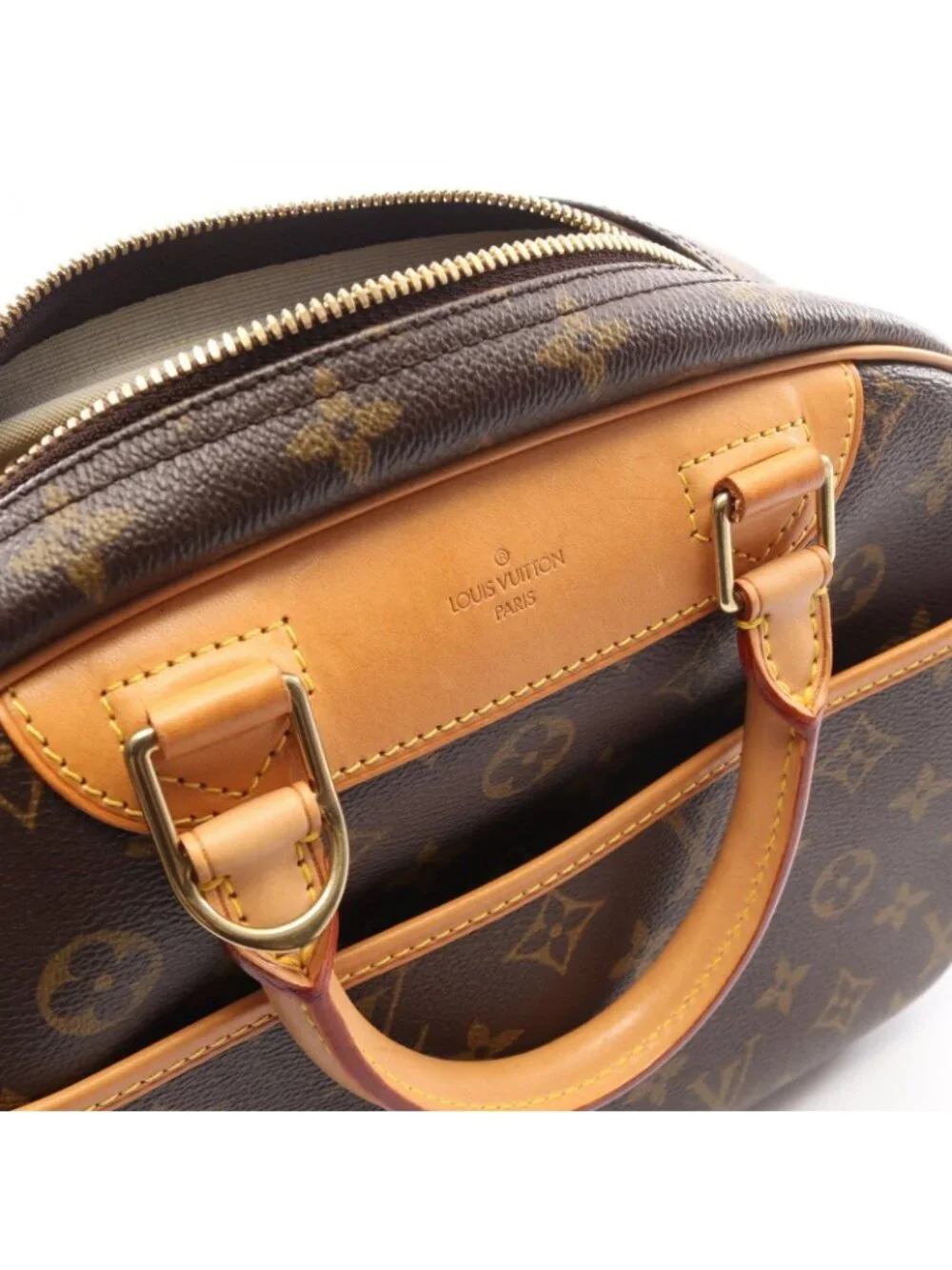 Louis Vuitton Handbag Trouville Monogram Canvas Leather